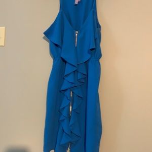 Blue dress with zipper down the front
